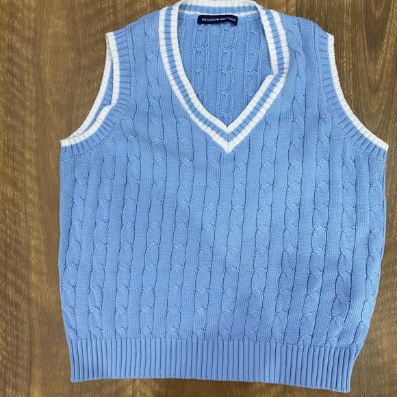 Brandy Melville Tops - Brandy melville blue and white knitted vest